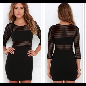 Lulus Perfect Mesh Bodycon Dress NWT